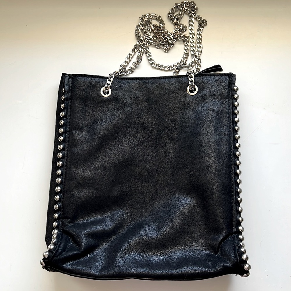 Zara Chain Strap Purse with Studded Silver Sides - Picture 1 of 10